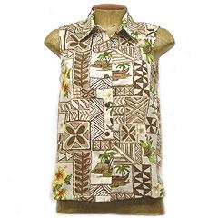 Canoe Tapa Sleeveless Blouse