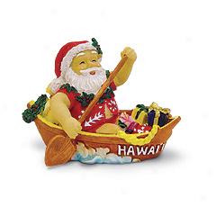 Canoeing Santa Ornament