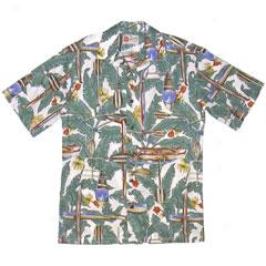 Canoes & Paddles Aloha Shirt