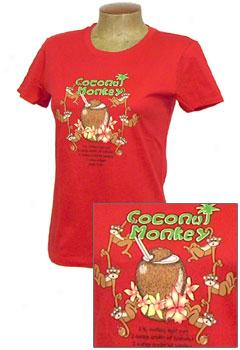 Coconut Monkey Fitted T-shirt