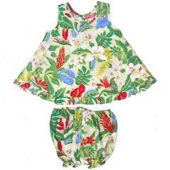 Holiday Floral Girl's Cabana Set