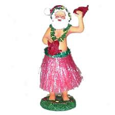 Dashboard Hawaiian Hula Santa Doll