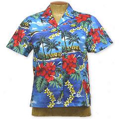 Diamondhead Scenic Short Camp Blouse