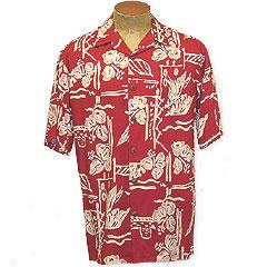 Ethnic Hibiscus Aloha Shirt