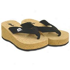 Girl's Cork Platform Slippers