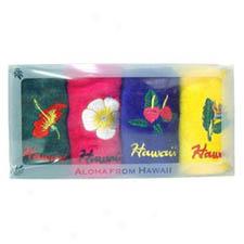 Hawaii Embroidered Face Towel Gift Set