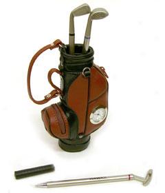 Hawaii Golf Bag Pen Set-brown