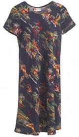 Hawaiian Icons Short Sleeve A-line Dress