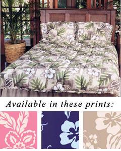 Hawaiian Pareo Print Comforter Set