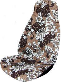 Hawaiian Print Bucket Seat Covers-brown