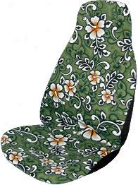 Hawaiian Print Bucket Seat Covers-green