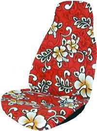 Hawaiian Impression Bucket Seat Covers-red