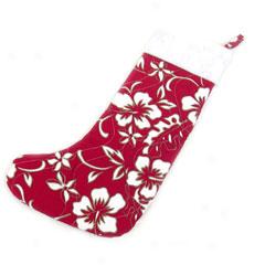 Hawaiian Print Christmas Stocking-large