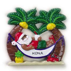 Hawaiian Santa Hammock Ornament