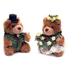 Hawaiian Wedding Bears - Brown