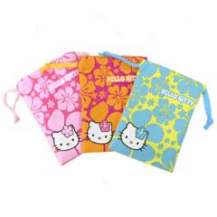 Hello Kitty Hawaiiian Print Mini Drawstring Pouch