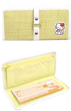 Hello Kitty Seagrass Checkbook Wallet