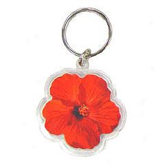 Hibiscus Acrylic Key Chain