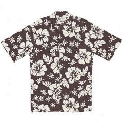 Hibiscus Black Aloha Shirt