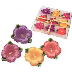 Hibiscus Floating Candle Set