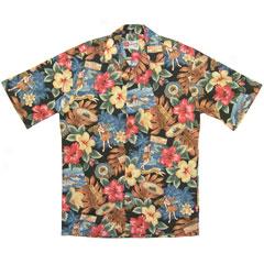 Hibiscus Hula Aloha Shirt