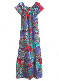 Hibiscus Jungle Long Elastic Muu Muu