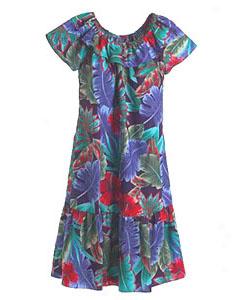 Hibiscus Jungle Short Elastic Muu Muu