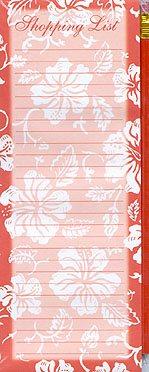 Hibiscus Red Shopping List Notepad