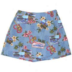 Honolulu Mdmories Skort-blue