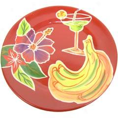 Hot Tropics Dessert Plate-island Margarita