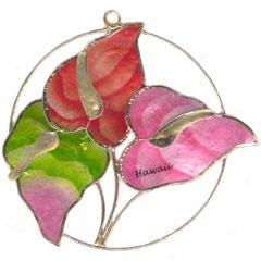 Island Anthurium Suncatcher