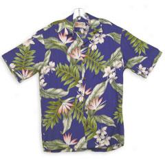 Island Ginger Aloha Shirt-blue