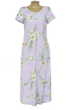 Island Moments By Emme Island Ceres Long Bias Dress-lavendar