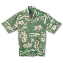 Island Palm Better Silk Aloha Shirt