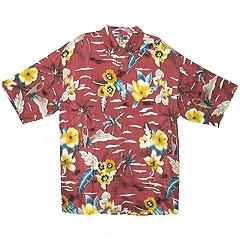 Island Parrot Silk Aloha Shirt