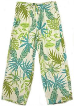 Kihei Palms Better Silk Capri Pants