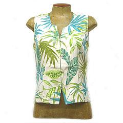 Kihei Palms Better Silk Sleeveless Blouse