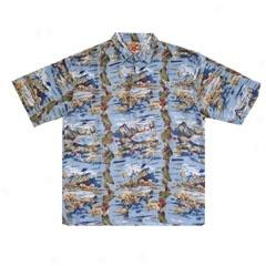 Light Blue Scenic Silk Shirt