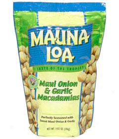 Mauna Loa Maui Onion Garlic Macadamia Nuts-12 Oz. Poucy