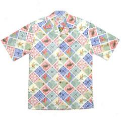 Mini Squares Reverse-print Aloha Shirt