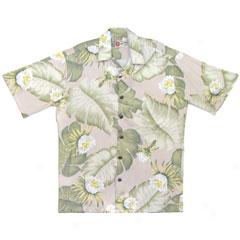 Monstera Garden Aloha Shirt-beige