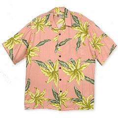 Forenoon Lily Aloha Shirt-peach
