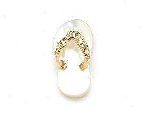 Mother Of Pearl Slipper Pendant