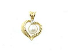 Natural Pearl Heart Pendany