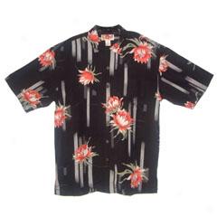 Night Blooming Cereus Better Silk Aloha Shirt