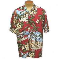 Palm Tree Beach Club Aloha Shirt