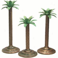 Palm Tree Candleholders-3 Pc. Set