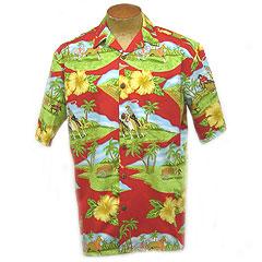 Paniolo Aloha Shirt- Red