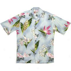 Paradise Blossoms Aloha Shirt-blue