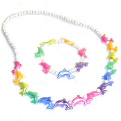 Pastel Dolphin Necklace Set